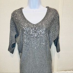 ELLE XS grey sequin sweater